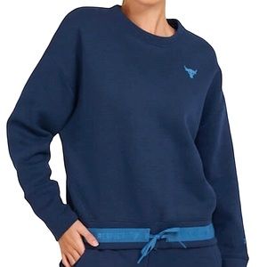 Under Armour Blood Sweat Respect Project Rock Blue Sweatshirt Size L